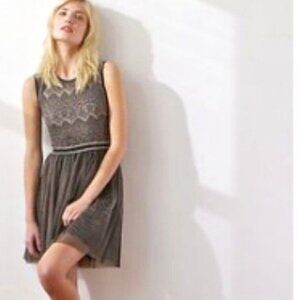 Anthropologie Weston Wear Dulcie Tulle Lace Mini Dress Size S EUC